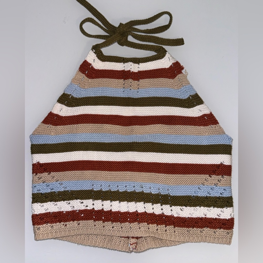 Garage Striped Halter Top